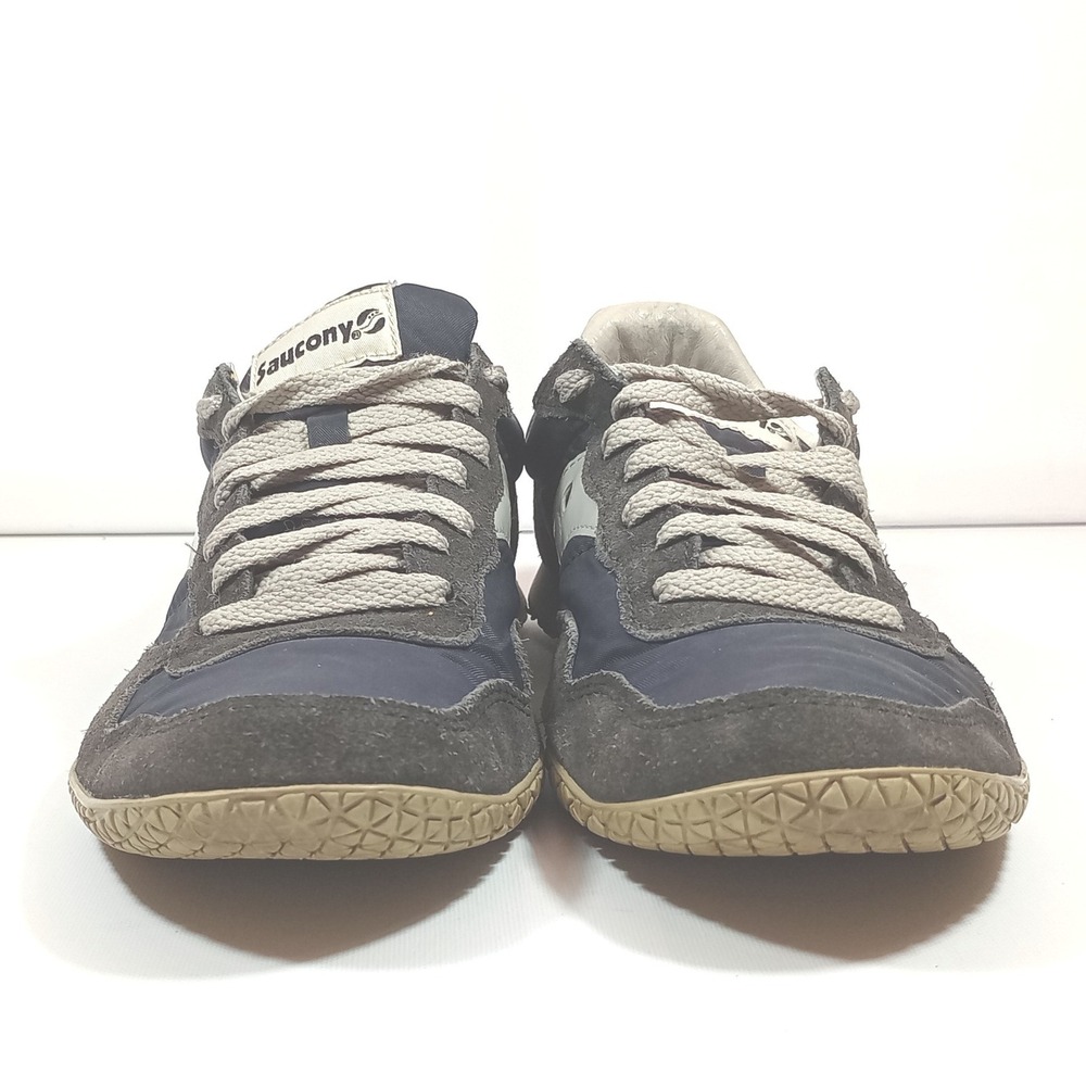 Saucony Bullet Mens Size 10 Navy Blue Grey Retro Slim Low Top Sneakers 2943-6